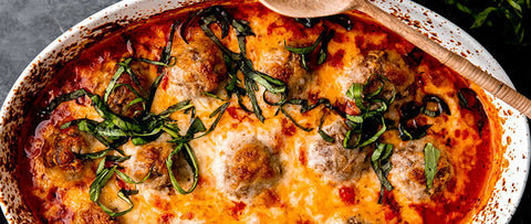 Cheesy Baked Meatballs