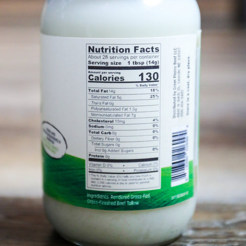 Non-GMO, Regeneratively Raised, Grass-Fed, Grass-Finished Beef Tallow