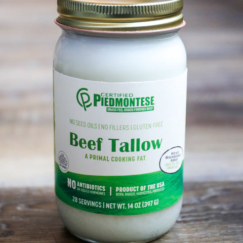 Non-GMO, Regeneratively Raised, Grass-Fed, Grass-Finished Beef Tallow