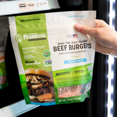 Grass Fed, Grass Finished Ground Beef Burgers
