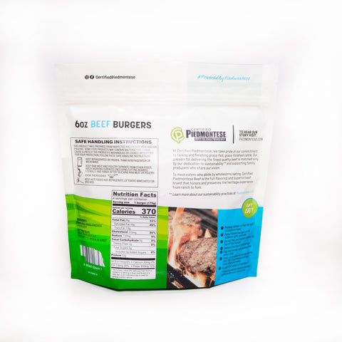 Grass Fed, Grass Finished Ground Beef Burgers