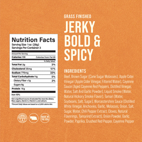 All Natural Bold & Spicy Beef Jerky