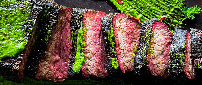 Certified Piedmontese Tri Tip (with a Vibrant & Fresh Green Chimichurri)