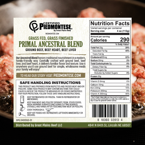 Non-GMO, Regeneratively Raised, Grass-Fed, Grass-Finished Ancestral Blend