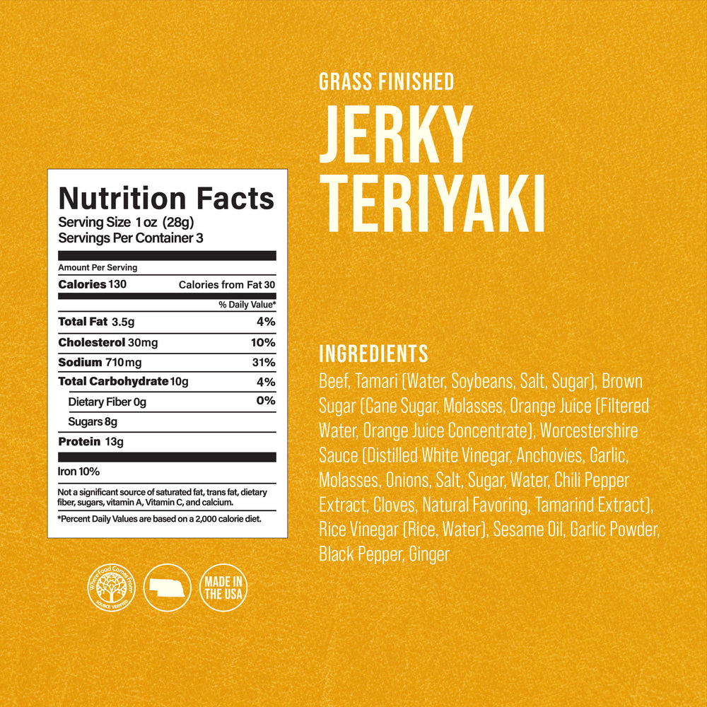 
                  
                    12 All Natural Teriyaki Beef Jerky (3oz.)
                  
                