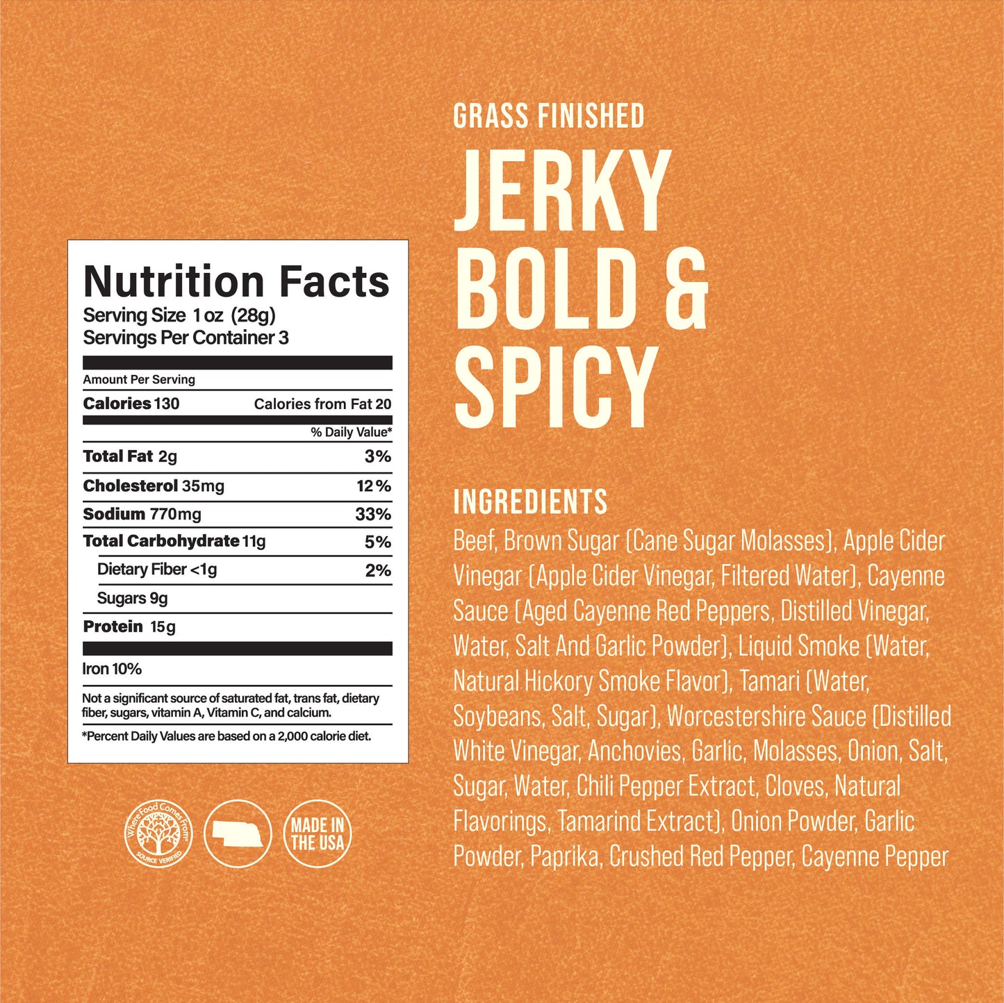 
                  
                    All Natural Bold & Spicy Beef Jerky (3oz.)
                  
                