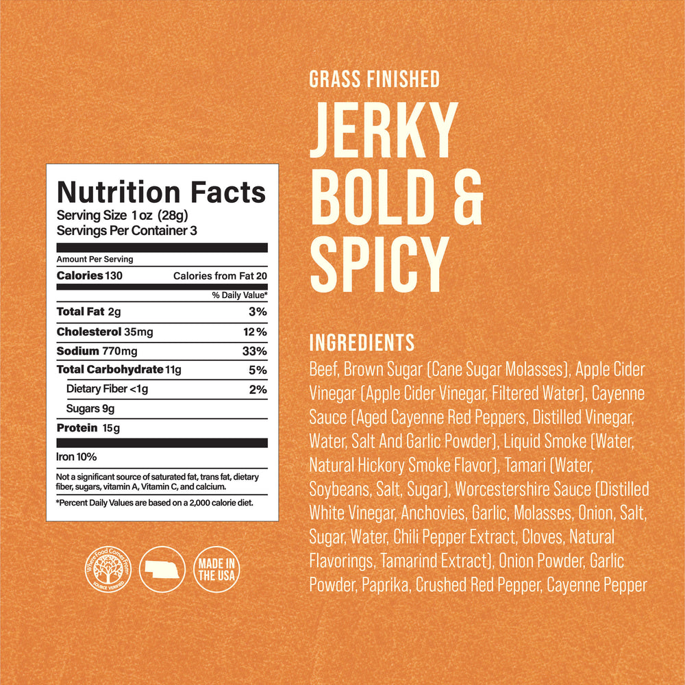 
                  
                    12 All Natural Bold & Spicy Beef Jerky (3oz.)
                  
                