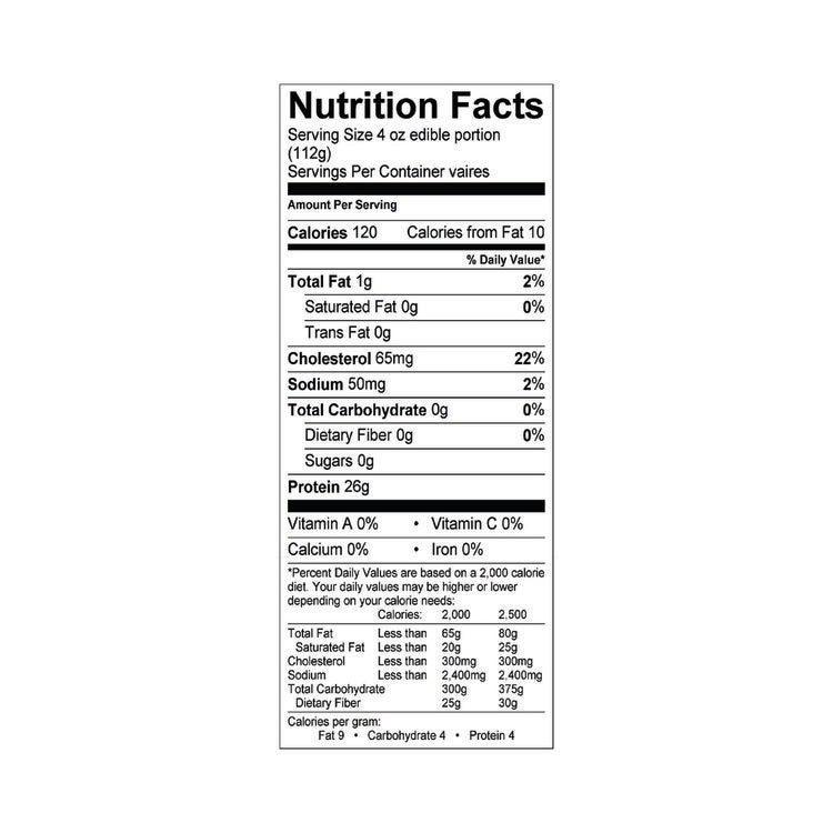 
                  
                    The Smart Chicken organic boneless skinless breast nutritional facts label
                  
                